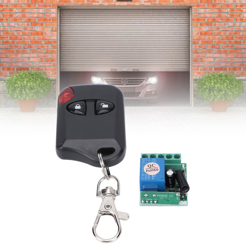 Single Channel Relay RF Wireless Switch 433MHz DC12V Adjustable Remote