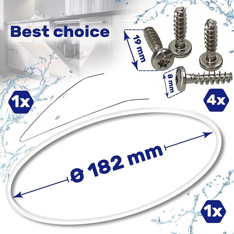 Sets of Rubber Seal for Dishwasher - Diameter Ø 182