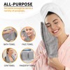 HOMERHYME Microfiber Hand Bath Towels, 120 Pack 25''*15'' Grey Bathroom