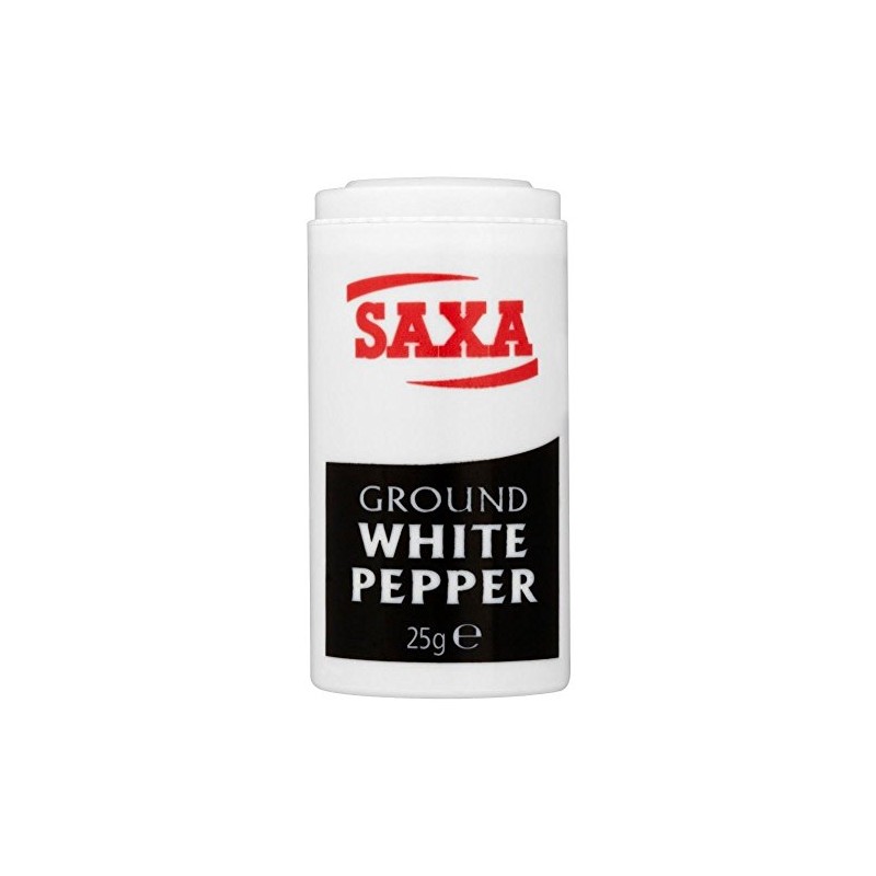 Saxa Ground White Pepper (25g) - Pack of 2