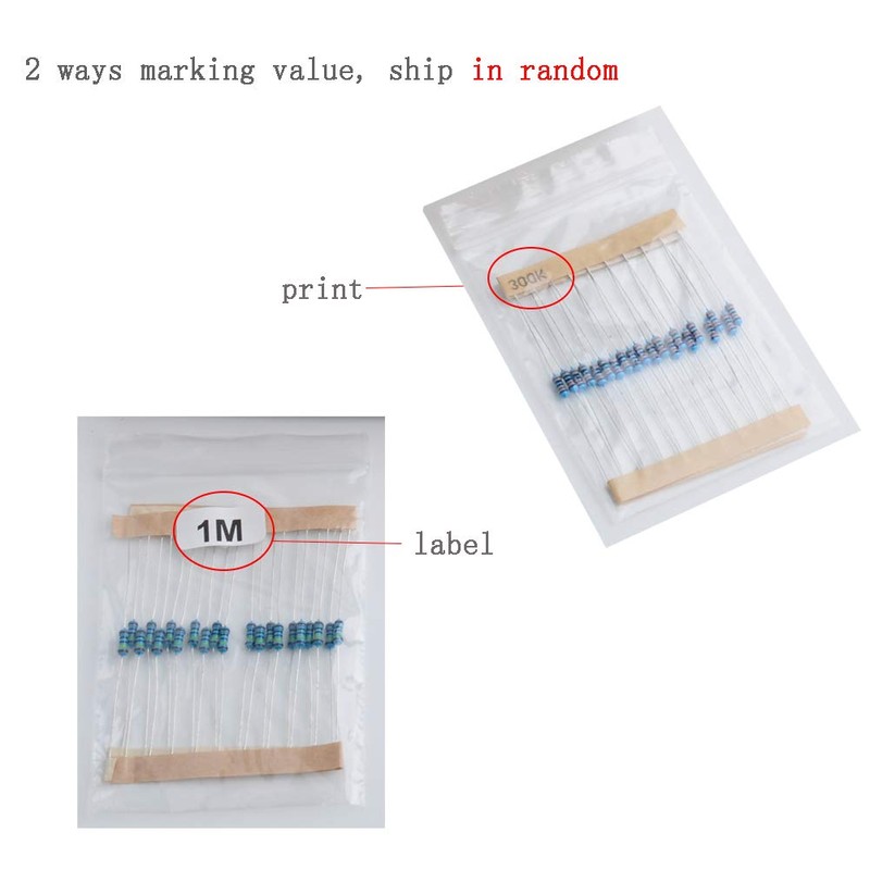 DIYmalls 1460pcs/set 1/4W Metal Film Resistor Assortment Kit 1% Precision