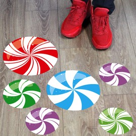 36 Peppermint Floor Decals Colorful Peppermint Stickers for Valentine Candy Party Decoration Supply