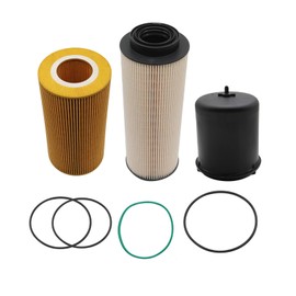 Jecoupoon 2277129 Oil Fuel Filter Element Kit Oil-Water Separator Compatible with MX-13 EPA13 Engine 1982821 1948921 1922496