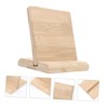 Operitacx 2 Sets Blank Bamboo Board Tabletop Sign Holder Store