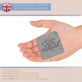 Destination Vinyl ltd Fridge Magnet bw - Cute Just Married Wedding Wife #41370