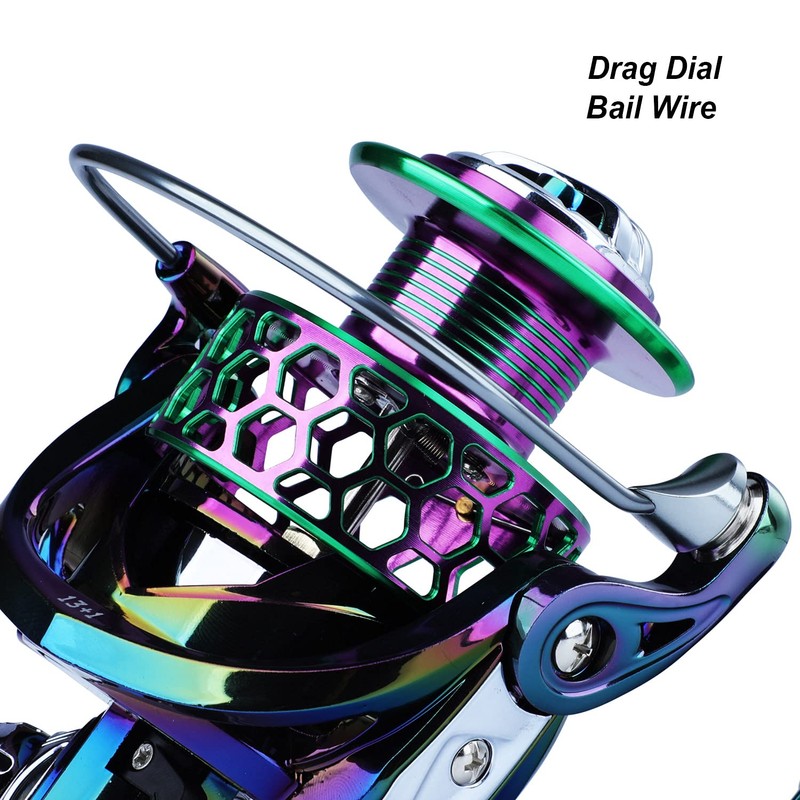 Sougayilang Colourful Fishing Reel 13+1BB Ultra Smooth Powerful and Lightweight