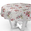 Fabric Tablecloth Washable Table Linen Tablecloth Cotton Polyester Berries Round
