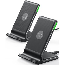 INIU [2-Pack] Wireless Charger, INIU 15W Qi-Certified Fast Wireless Charging Stand...