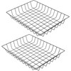 luvtree Tapered Large Wire Desk Basket (2 Pack)–Black Metal File