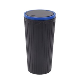 ACROPIX Car Trash Can Trash Bin Portable 3.5" Width 6.3" Height Blue Plastic