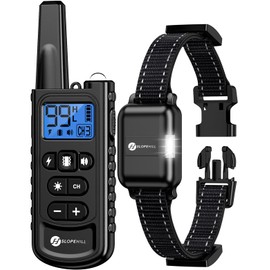 Dog Training Collar with Remote, 4200Ft Remote Electronic Dog Shock Collar with Beep, Vibration, Shock, Light and No Shock Mode, Electric Shock Collar for Small Medium Large Dogs(Black)
