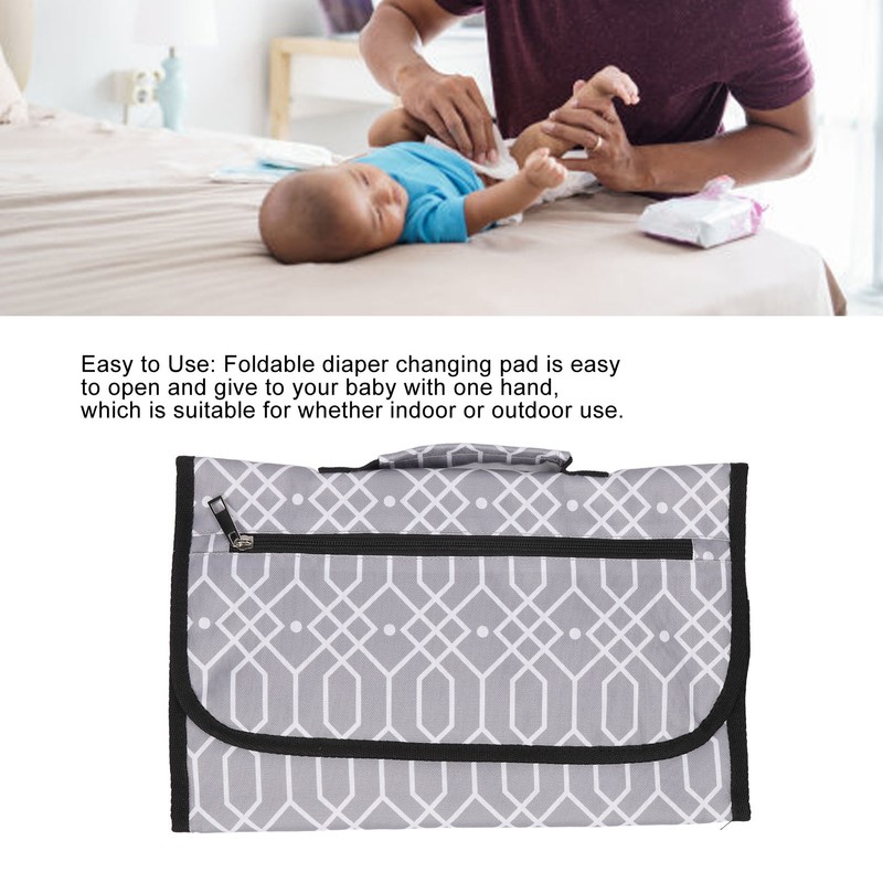Diaper Changing Pad Foldable Waterproof Baby Diaper Pad with Hanging