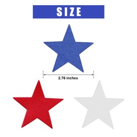 6 Pieces Red White Blue Star Streamers 4th of July Star Garland Banner Patriotic Hanging Decorations for Independence Day Celebration Holiday Decorations