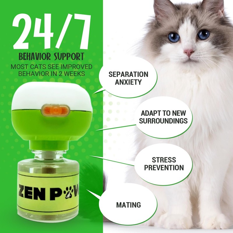 Zenpaws Cat Calming Pheromone Diffuser, 60 Day Starter Kit -