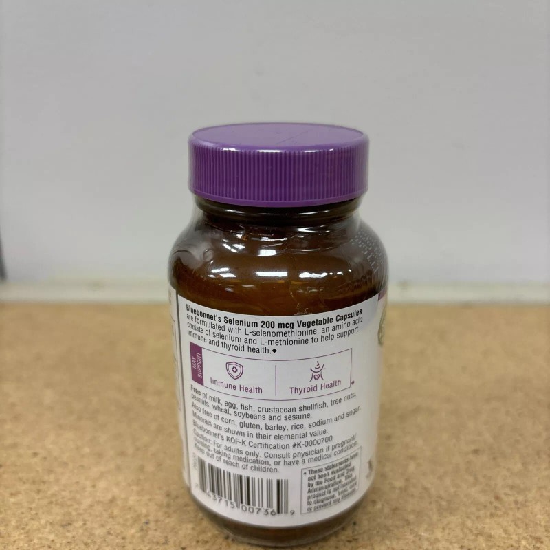 Bluebonnet Nutrition Selenium 200 mcg 90 Veg Caps