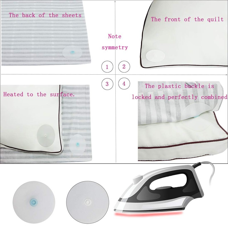Duvet Snap Clips-Holds Your Comforter in Place All Night, No