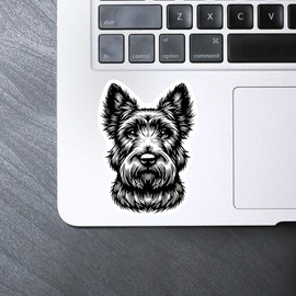 Medium 100mm 'Scottish Terrier' Permanent Sticker Decal for Cars/Windows/Bins/Walls etc (DW00120269)