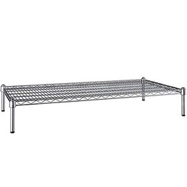 PRO&Family 24 inches x 48 inches NSF Chrome Dunnage Shelf with 8 inches Posts. Shelves for Home, Kitchen, Office, Living Room, Garage, Restaurant, Durable Organizer, Storage Rack