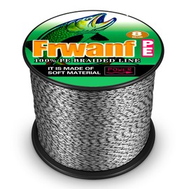 FRWANF 8 Strand Braided Fishing Line - No Fade - Zero Stretch - Low Memory, 0.1-1MM/6-300LB/100-2000M Sea Fishing, Lake Fishing, River Fishing, Saltwater, UHMWPE Fiber Fishing Line 6LB-1093Yards-