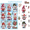Christmas Gnome Window Clings 103pcs, Christmas Gnome Snowflake Window Decals