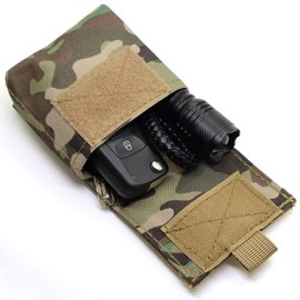 Small Multicam Camouflage MOLLE Pouch Waist Pack Bag EDC Organiser Medic Tool Bag Airsoft Military Army Utility Belt Backpack Vest Pouch Camo MTP