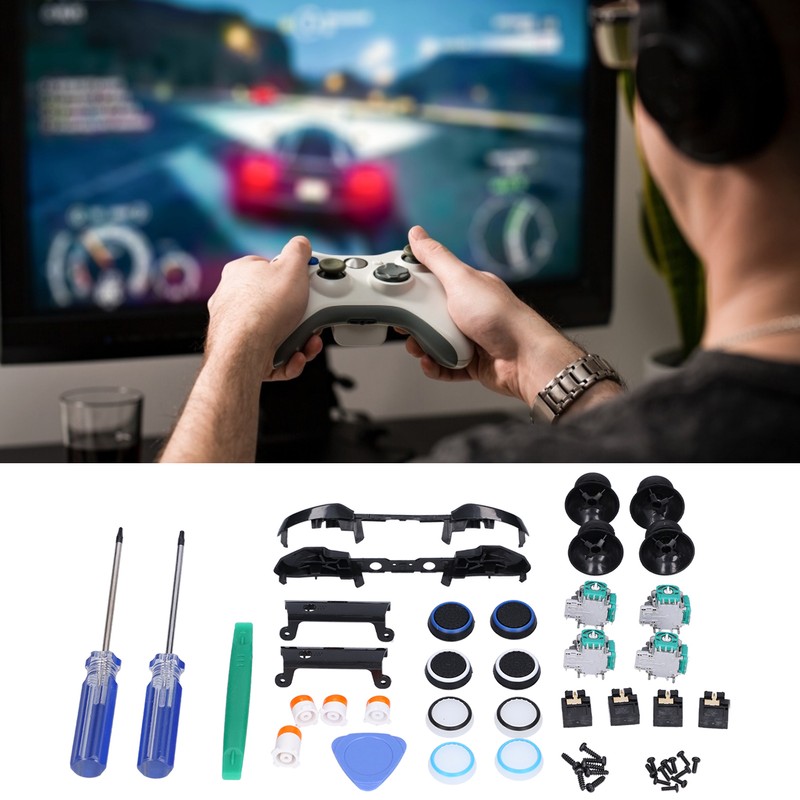 QM21071021 Replacement Game Controller Kit Joystick Bumpers Triggers ABXY Buttons