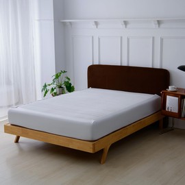 Stretchy Box Spring Cover King Size - Jersey Knit & Stretchy Wrap Around 4 Sides Bed Skirt for Hotel & Home, Wrinkle & Fading Resistant Fits King Size Beds, White