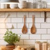 Teak Wooden Salad Fork and Spoon, Wooden Salad Spoons 10.2