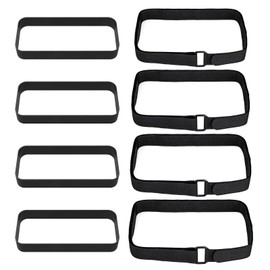 Xinafan Sectional Couch Connectors for Sliding Sofa to Keep Sectional Stay, Universal Fit L-Shaped Sectional Couch Furniture Clips Straps Sturdy Rubber Bands & Adjustable Cinch Straps, 4 Pack