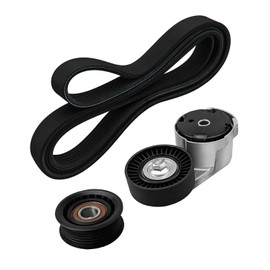 Engine Drive Belt Tensioner and Idler Pulley Set Fit for Chrysler 200 Town & Country Dodge Grand Caravan Avenger Journey Ram C/V 2011-2019 Replace 90K-39282D