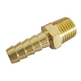 Avanty Brass Hose Barb Fitting, 1/8" Barbed x 1/4" NPT Male Adapter Connector, Pack of 2