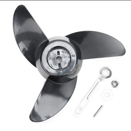 Novelbee Plastic Outboard Propeller, 7.4 x 5.7 Alloy Boat Propeller for Nissan Tohatsu Evinrude Johnson 2.2-3.3 HP Outboard Motor, Easy to Maintain and Repair