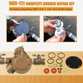 905111 Complete Rubber Repair Kit Fit for Febco Backflow 15-32mm 825Y 825YA 3/4"-1-1/4", Reduced Pressure Zone Assembly, 18pcs…