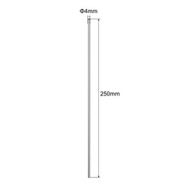 sourcing map 2pcs Linear Motion Rod Shaft Guide 4mm x 250mm (0.157" x 9.84") Case Hardened Steel Chrome Plated, Metric Linear Rail Rod for 3D Printer, CNC Machine