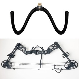 Pmsanzay Bow Wall Storage Display Rack - Hanger Hooks Wall Mount, Rubber Protection, Holds Up to 20 Lbs