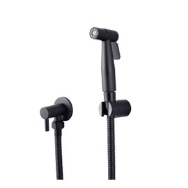 [LOSCHEN]Bidet Toilettensprüher, Hand Bidet Sprayer, Bidet Handbrause, Edelstahl Duschkopf Bidet Armaturen für Haustierbad/Körperpflege/WC (Schwarz)