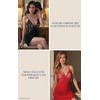 VIVISENCE 2040 Women's Nightdress Viscose Lace Bow Decorative Straps Bodycon,