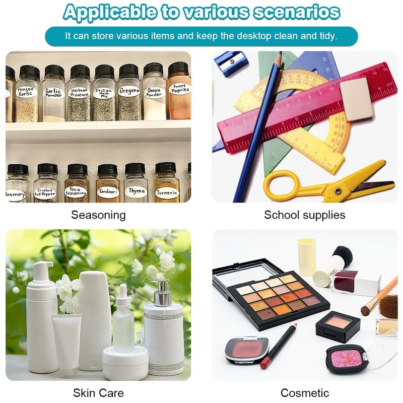 YZDZSW Plastic Storage Boxes, 4 Pcs Bathroom Storage Baskets, Plastic