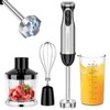 Bonsenkitchen 4-in-1 Immersion Blender Handheld, 20 Speeds Hand Blender with