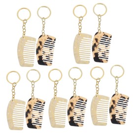 Healeved 10pcs Keychain Pocket Comb Travel-friendly Wide Tooth Comb for All Hair Types Compact and Stylish Grooming Essentials