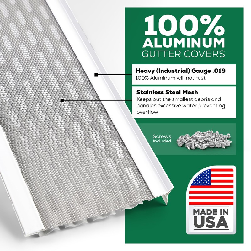 Waterlock DIY 5”Leaf Protection|Sample|Stainless Steel mesh|Black Aluminum Gutter Covers|Contractor Grade|Gutter