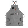 CONTAIL Chef Apron Adjustable Canvas Apron with Crossback and Large