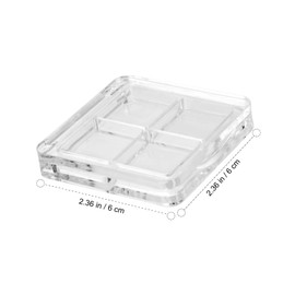 Outanaya 2PCS Empty Eyeshadow Palette for DIY Makeup Storage Transparent Makeup Subpackaging Boxes for Women