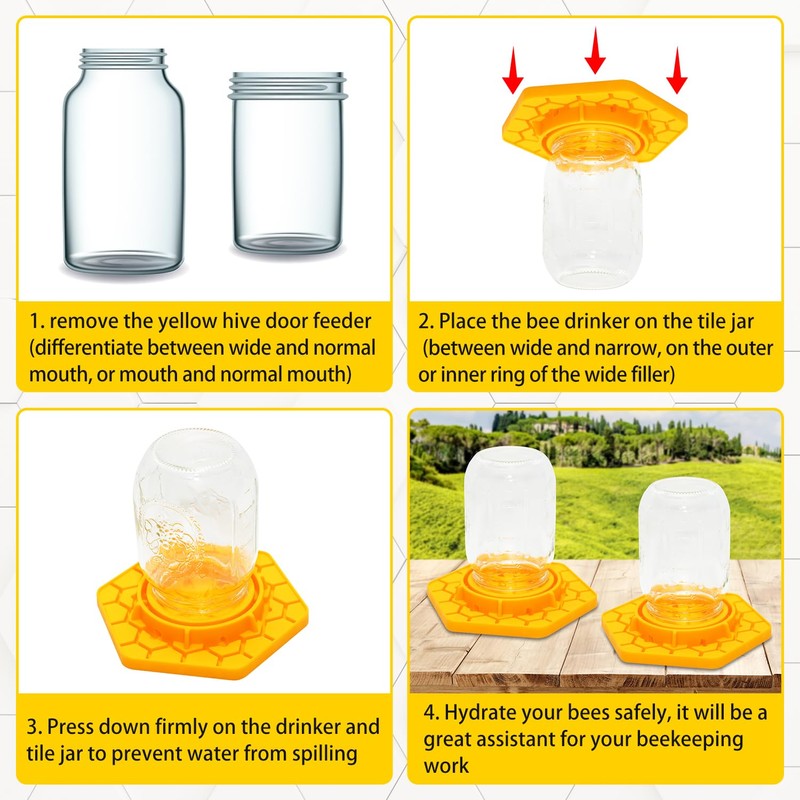 HiveSweet Bee Feeder for 2 pcs Bee Feeder for Mason