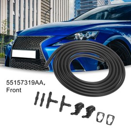 ACROPIX 2 Meters Windshield Washer Hose Front Windshield Washer Nozzles Fit for Jeep Grand Cherokee for Saturn with 2pcs Connectors - Pack of 7 Black