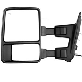 cciyu Left and Right Side Towing Mirrors Replacement fit for 2008-2016 for Ford for F-250 for F-350 for F-450 for F-550 Super Duty Manual Adjusted No Heated No Turn Signal Light Black Housing