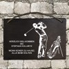 Slate Board Approx. 21 x 29 cm Engraved with Golf