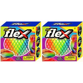 JA-RU Flip Flex Rainbow Fidget Worm Toy (2 Units) Cool Shape Stretchy Sensory Toys for Kids, Teen, & Adult. Bouncy Sensory Stress Relief Therapy Party Favor. Fun Bendy & Squishable Feel. 4808-2