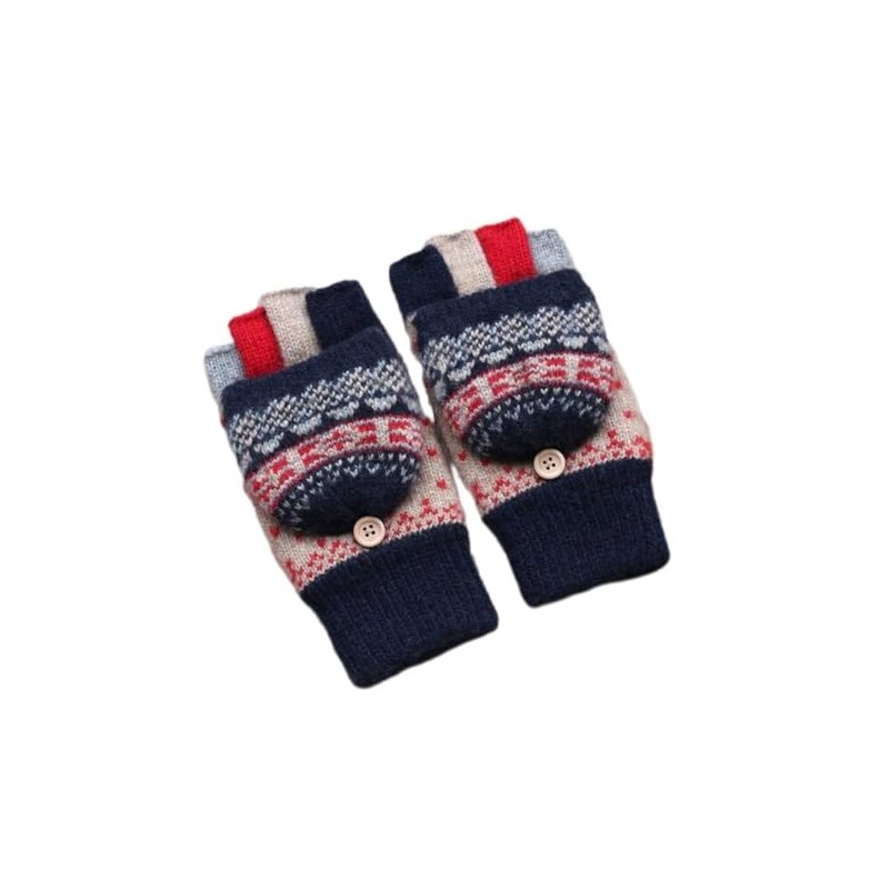 UNICOLD Winter Knitted Fingerless Gloves Thermal Insulation Warm Thickended Wool