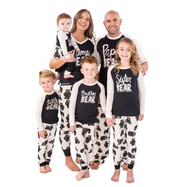 Lazy One Matching Family Pajama Sets for Adults, Kids, and Baby (Family Bear)